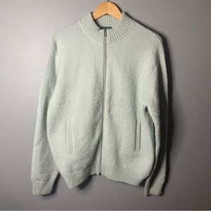Vintage Burton Green Wool Zip Up Sweater XXL